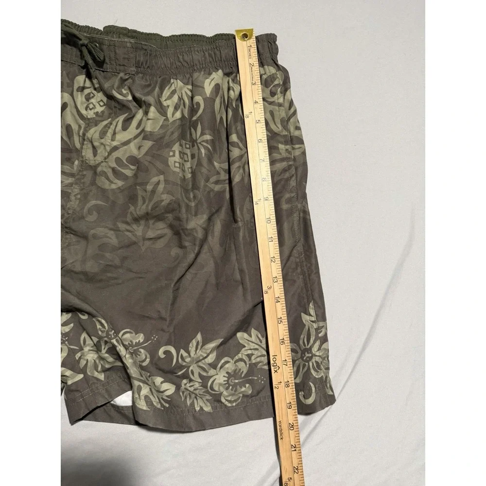 Sand n Sun green swim trunks shorts, hawaiian, lined, men's XL